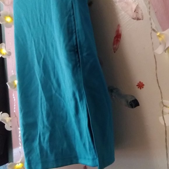 LILYIN (M) Elegant one Shoulder Ruched Banded Waist Slit Cocktail Pencil Dress - Picture 5 of 9